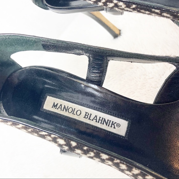 Manolo Blahnik size 38.5 black and white pumps - Picture 2 of 9